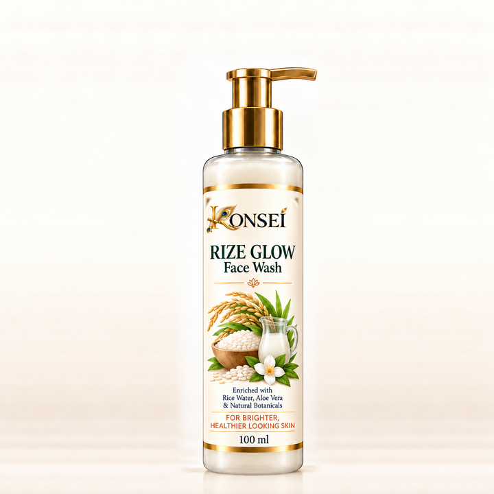 KONSEI Rizé Glow Face Wash 100 ml with new official logo